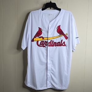 Women's White Cardinals Baseball Jersey XL